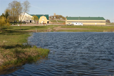 View of the barn and arena